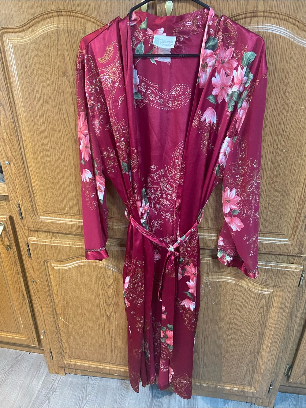 Vintage California Dynasty Satin Robe